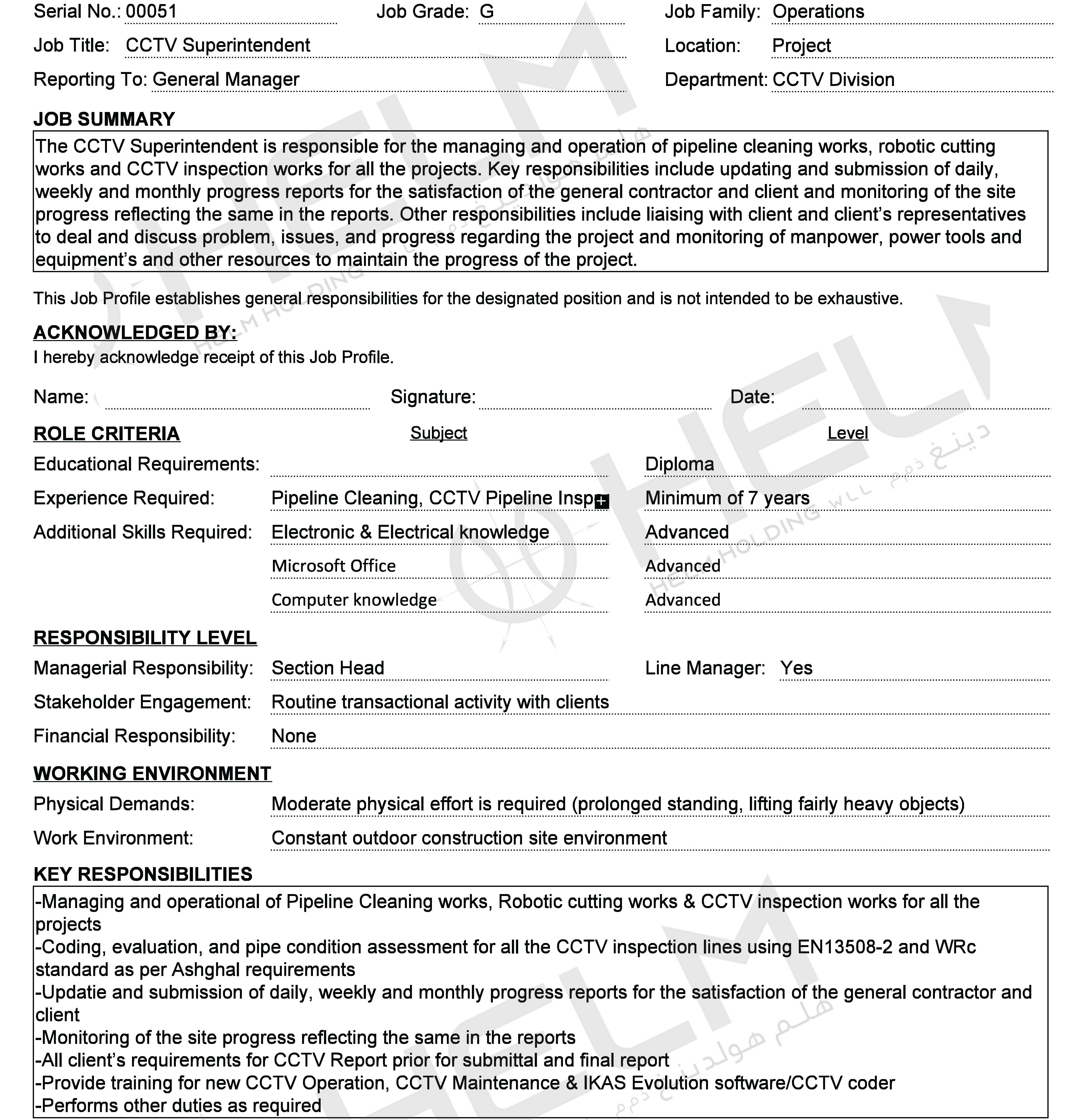 Job Description