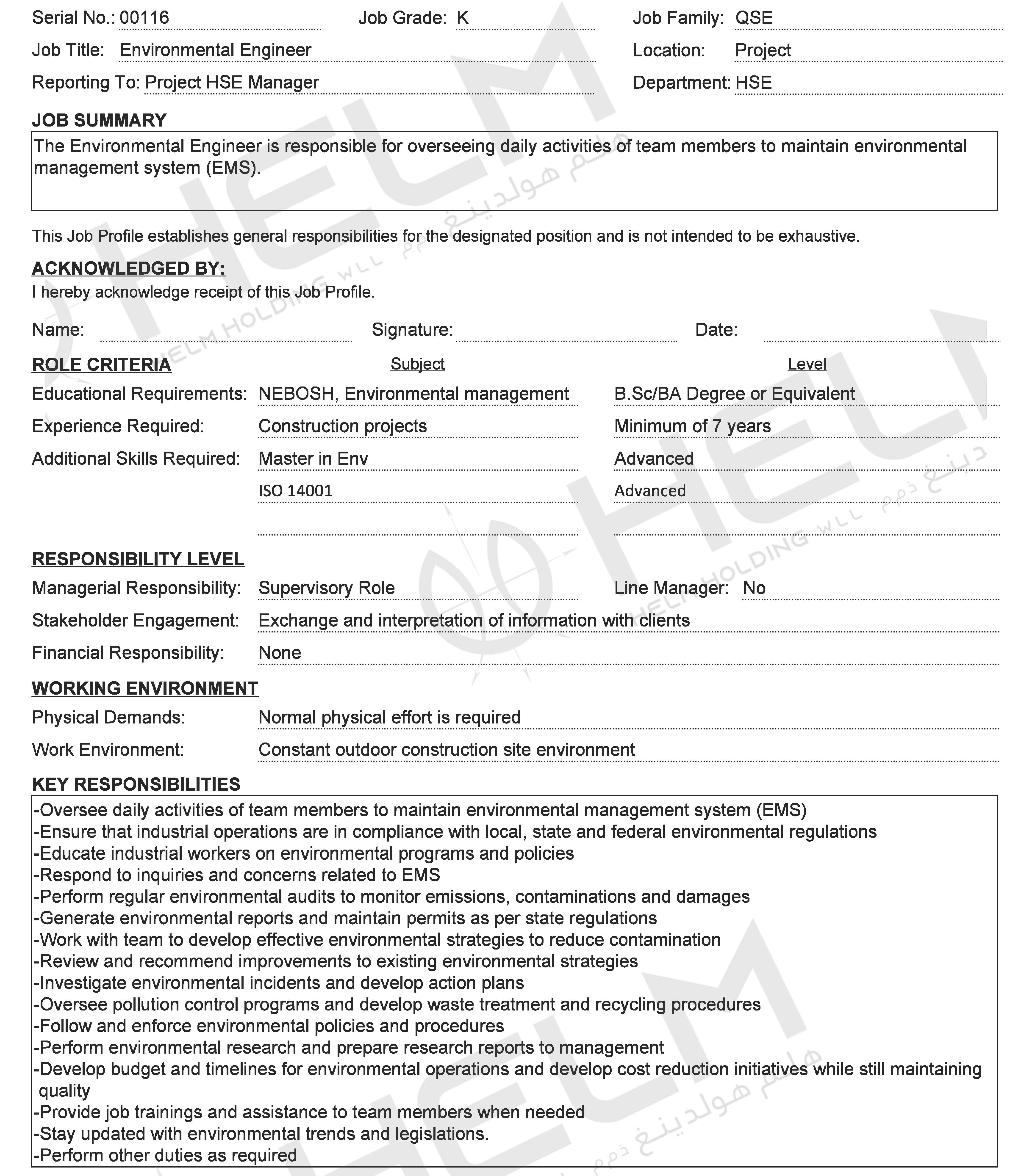 Job Description