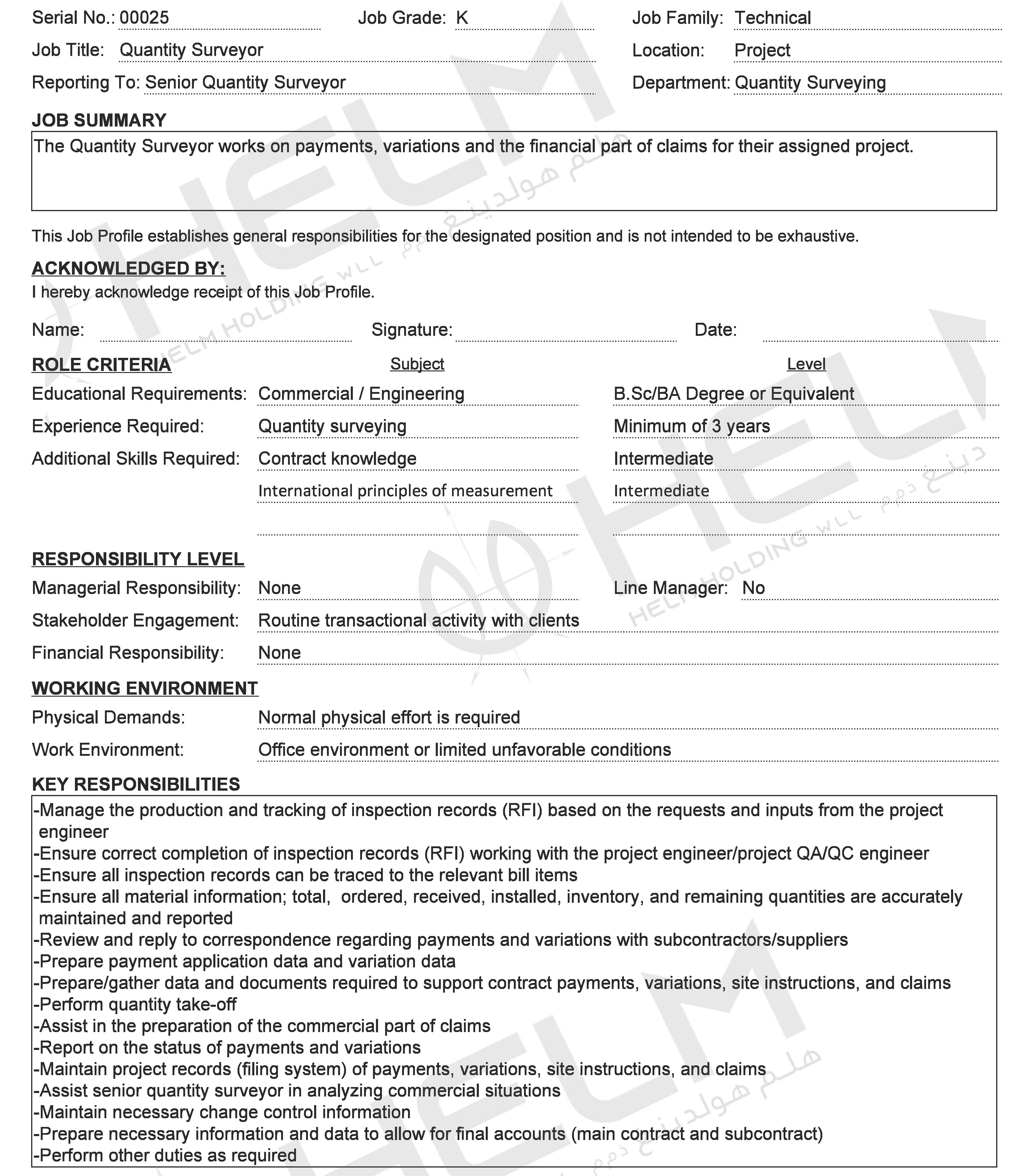 Job Description