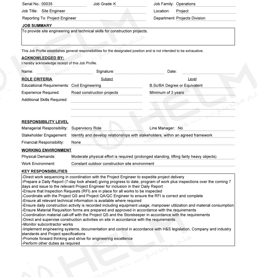 Job Description