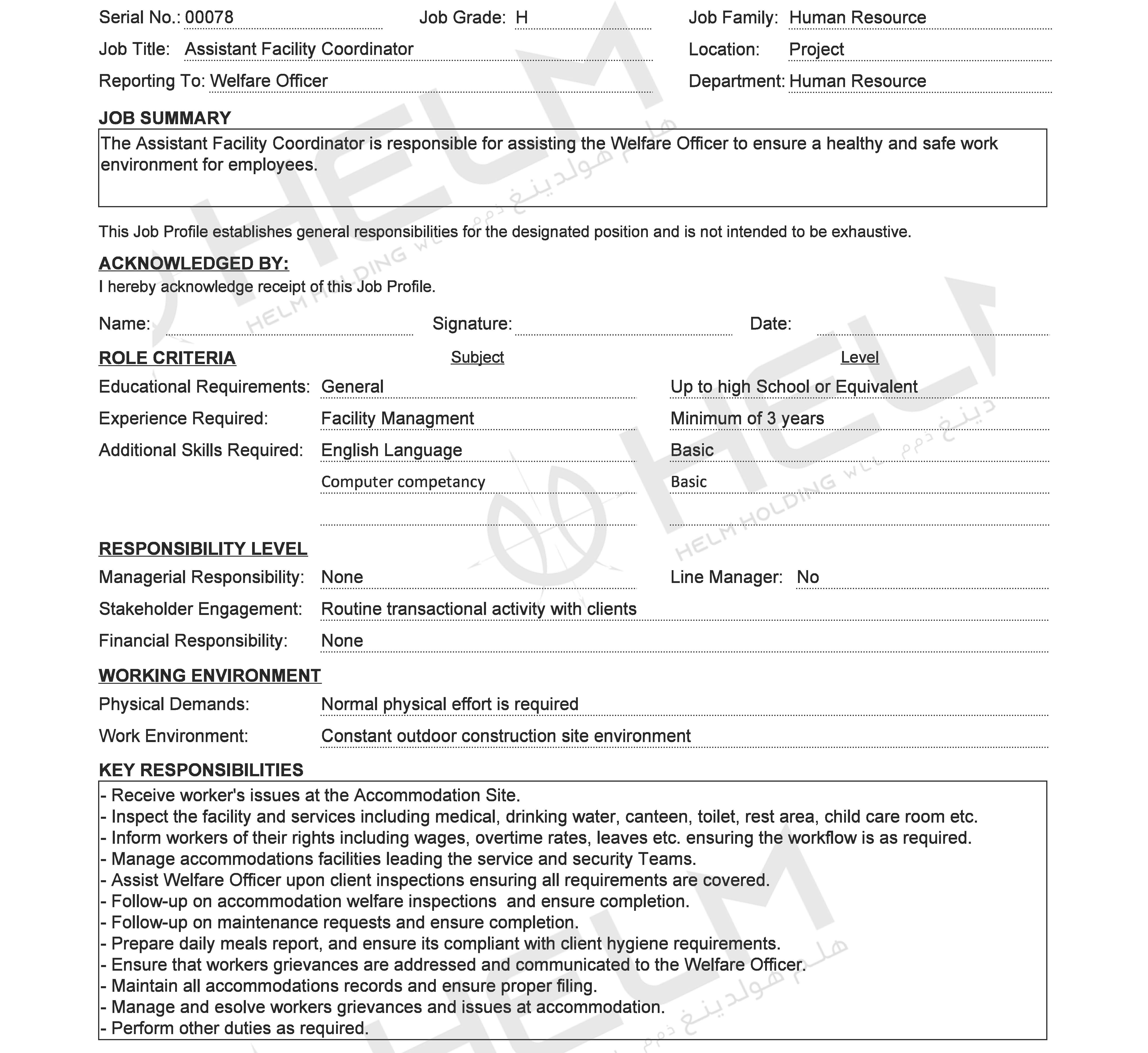 Job Description
